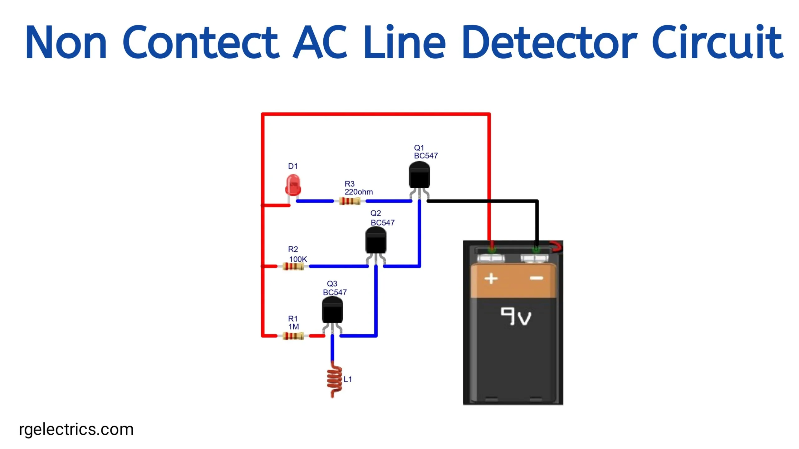 Non Contect AC Line Voltage Detector Circuit
