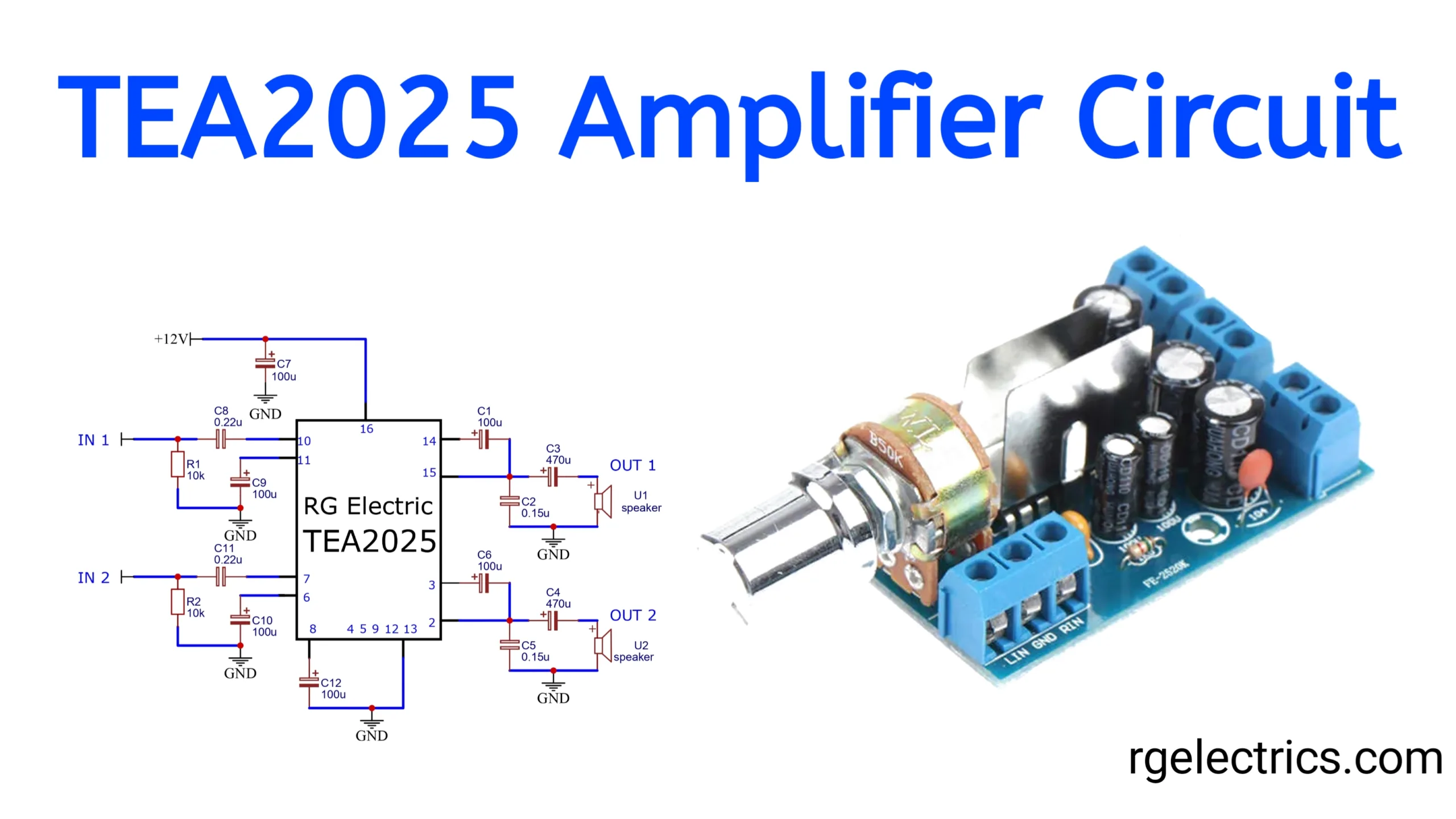 TEA2025 Stereo Audio Amplifier Circuit