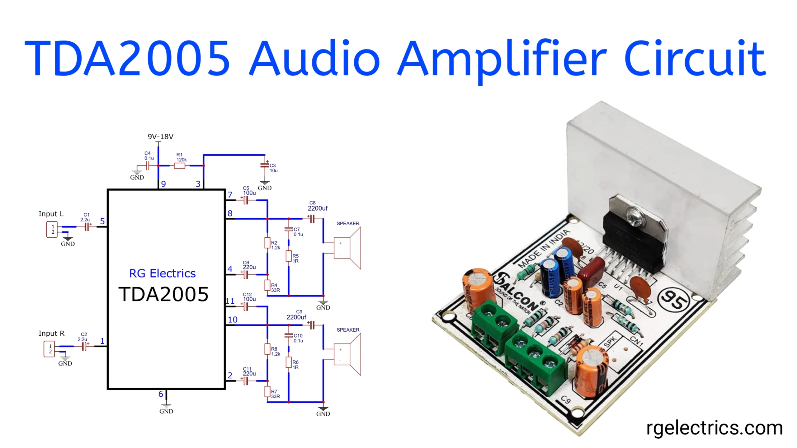 tda2005 audio amplifier circuit