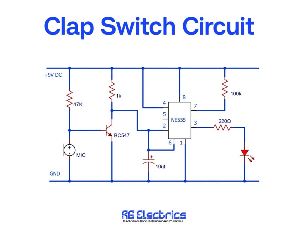 clap switch circuit ne555