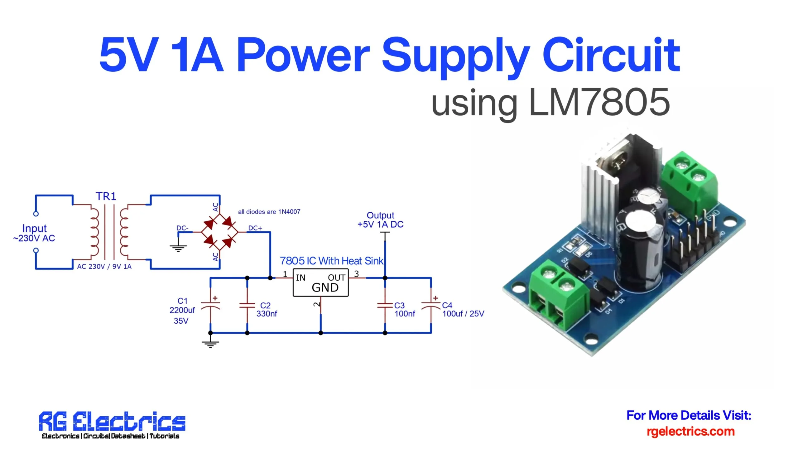5v 1A Power Supply Circuit