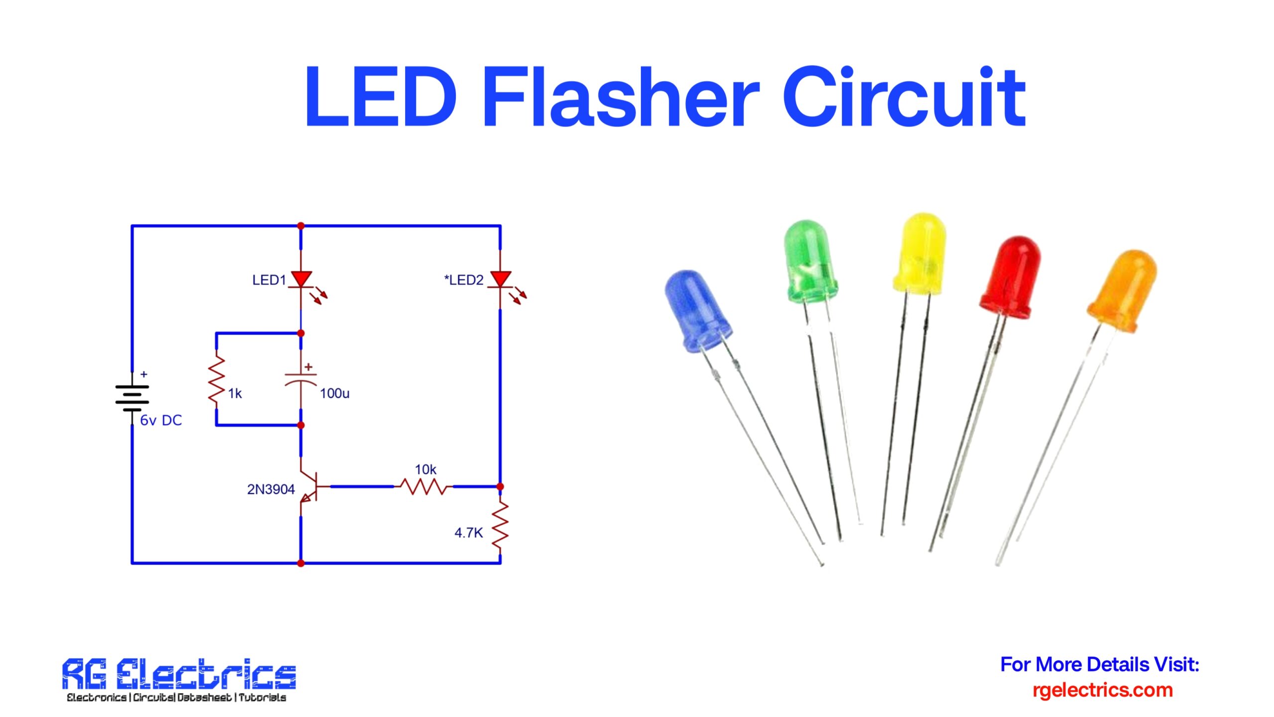 Adjustable LED Flasher Circuit Using NE555 RG Electrics Adjustable LED Flasher Circuit Using NE555 RG Electrics