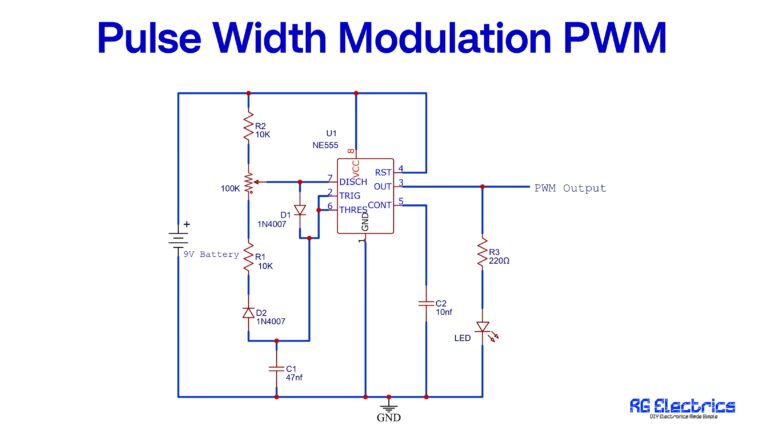 Pulse Width Modulation (PWM) Circuit using NE555 — RG Electrics