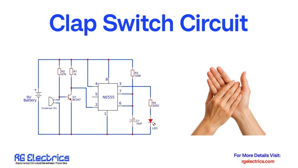 clap on off circuit ne555