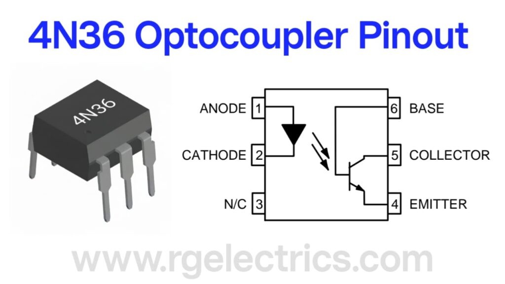 4N36 Optocoupler Pinout