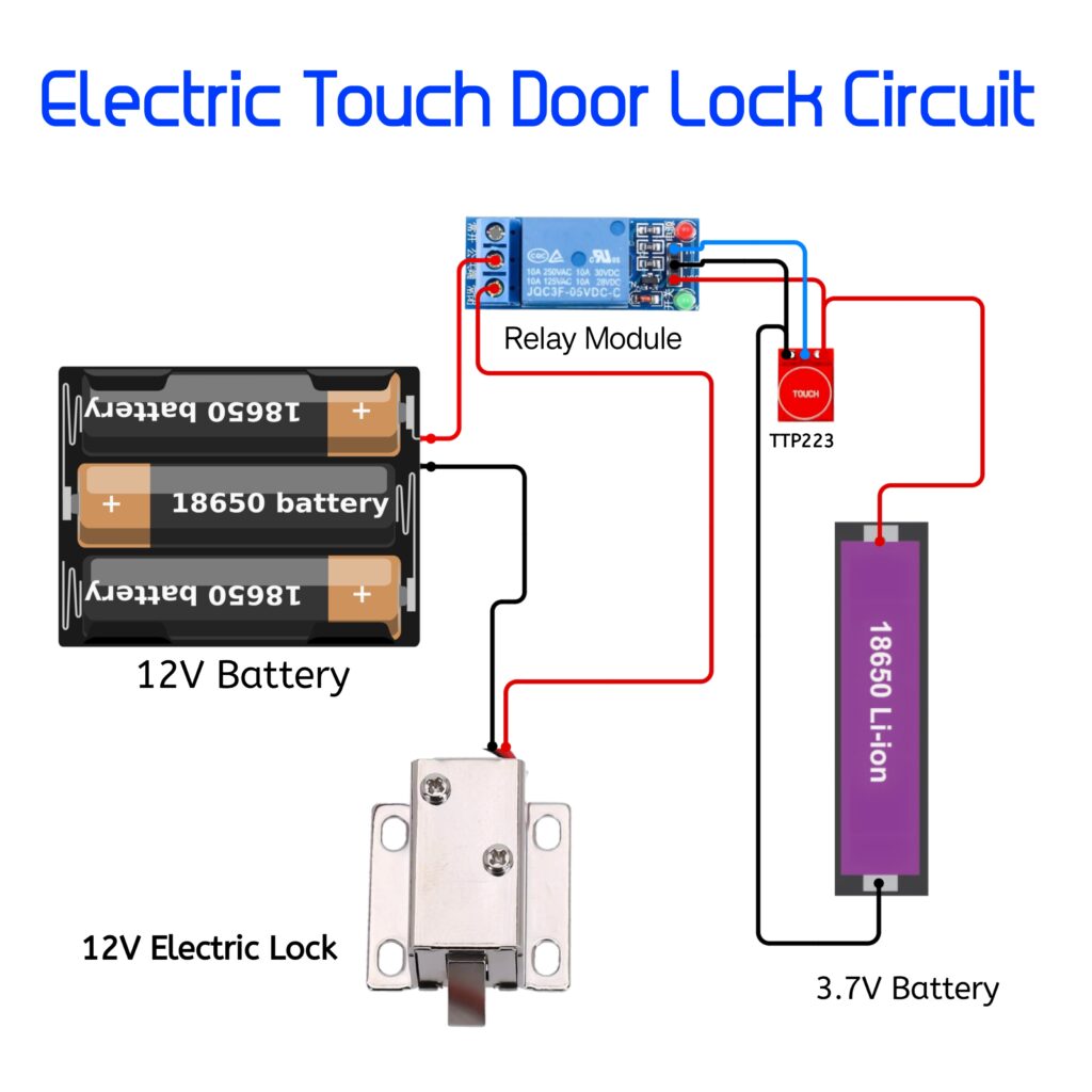 Simple Touch Sensor-Based Door Lock Using TTP223 and 12V Lock